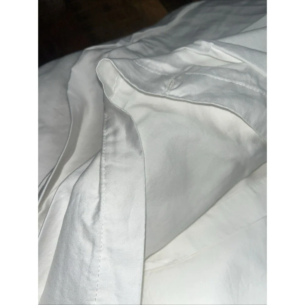 Pizuna King White Duvet Cover Set 100% Long Staple Cotton 2 King Shams New